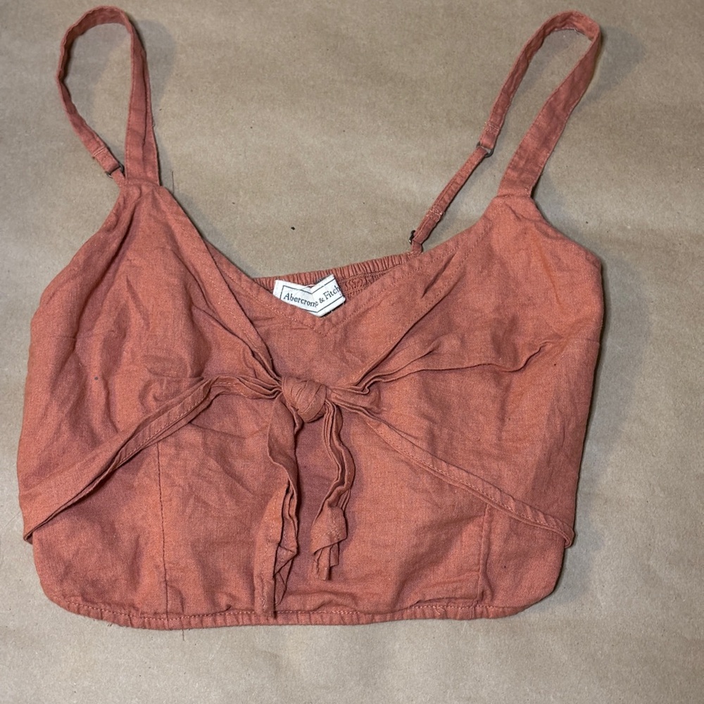 Abercrombie & Fitch Terracotta Camisole with Tie Front